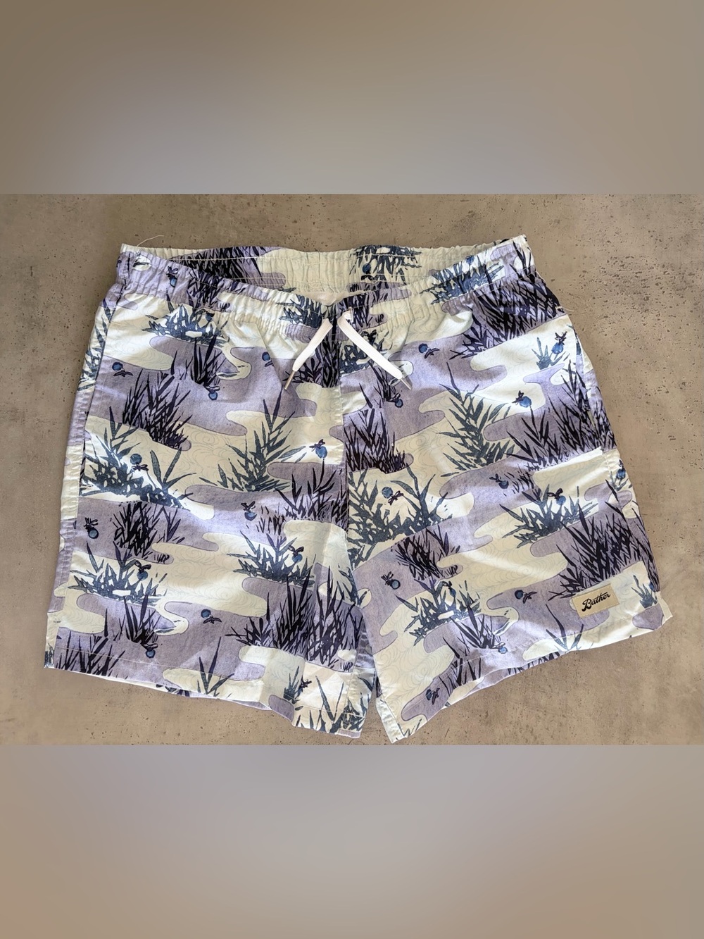 Bather Lavender Koi Pond Swim Trunks